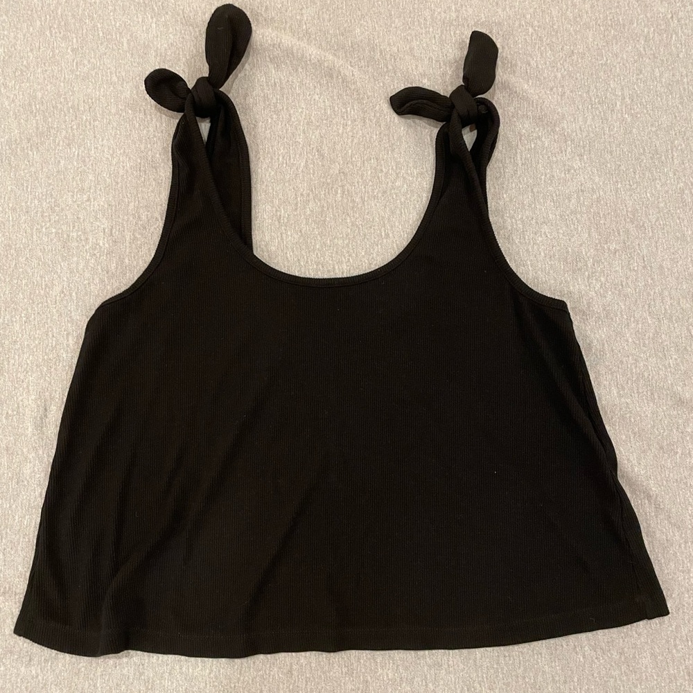 Marine Layer Lexi rib shoulder tie tank
